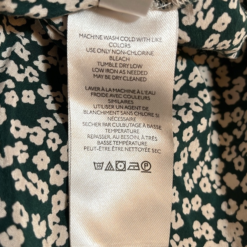 Free People Green White Floral Wrap Style Dress - Picture 12 of 13
